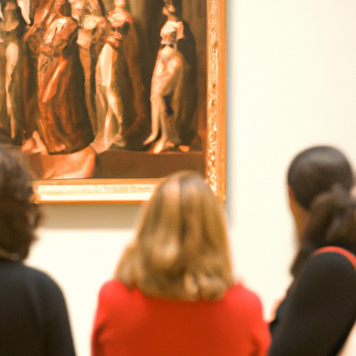 מבקרים מתפעלים מיצירות אמנות במוזיאון פראדו
